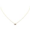 Image 2 : 14KT Yellow Gold Sapphire and Diamond Eye Necklace