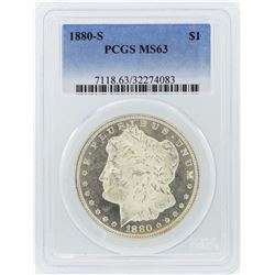 1880-S $1 Morgan Silver Dollar Coin PCGS MS63