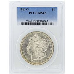 1882-S $1 Morgan Silver Dollar Coin PCGS MS63