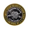 Image 2 : .999 Silver Treasure Island Las Vegas $10 Casino Gaming Token Limited Edition