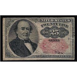 1874 Twenty-Five Cents Fifth Issue Fractional Note