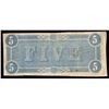 Image 2 : 1864 $5 The Confederate States of America Note