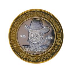 .999 Silver Sam's Town Las Vegas $10 Casino Gaming Token Limited Edition