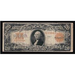 1922 $20 Large Size Gold Certificate Note