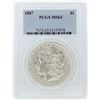 Image 1 : 1887 $1 Morgan Silver Dollar Coin PCGS MS63