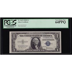 1935F $1 Silver Certificate Note PCGS Very Choice New 64PPQ