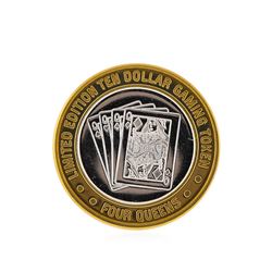 .999 Silver Four Queens Hotel & Casino  Nevada $10 Gaming Token Limited Edition