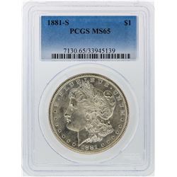 1881-S $1 Morgan Silver Dollar PCGS Graded MS65