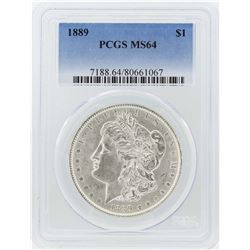 1889 $1 Morgan Silver Dollar Coin PCGS MS64