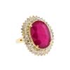 Image 1 : 14KT Yellow Gold 13.19ct. Ruby and Diamond Ring