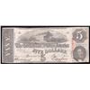 Image 1 : 1863 $5 The Confederate States of America Note