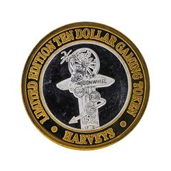 .999 Silver Harveys Lake Tahoe, Nevada $10 Casino Gaming Token Limited Edition