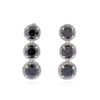Image 1 : 14KT White Gold 10.83ctw Fancy Black and White Diamond Earrings
