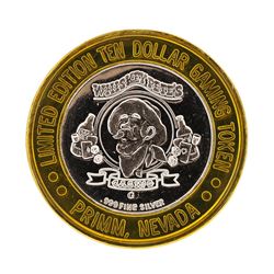 .999 Silver Whiskey Petes Casino Primm, NV $10 Casino Limited Edition Gaming Tok