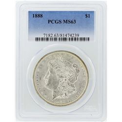 1888 $1 Morgan Silver Dollar Coin PCGS MS63