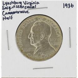 1936 Lynchburg Virginia Sesquicentennial Commemorative Half Dollar Coin