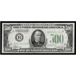 1934 $500 Federal Reserve Note New York