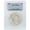 Image 1 : 1887 $1 Morgan Silver Dollar Coin PCGS MS63