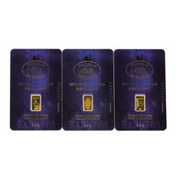Set of (3) 0.5 Gram Istanbul Gold Refinery Cards