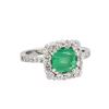 Image 1 : 14KT White Gold 1.33ct Emerald and Diamond Ring