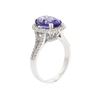 Image 3 : 14KT White Gold 4.65ct Tanzanite and Diamond Ring