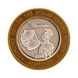 .999 Silver Flamingo Reno, NV $10 Casino Limited Edition Gaming Token