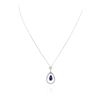 Image 1 : 14KT White Gold 1.53ct Tanzanite and Diamond Pendant With Chain