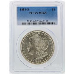 1881-S $1 Morgan Silver Dollar PCGS Graded MS65