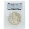 Image 1 : 1897 $1 Morgan Silver Dollar Coin PCGS MS63