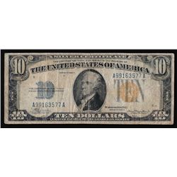 1934A $10 North Africa Silver Certificate