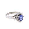 Image 1 : Platinum 1.62ct. Blue Sapphire and Diamond Ring
