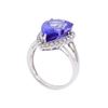 Image 3 : 18KT White Gold GIA 9.37ct. Tanzanite and Diamond Ring