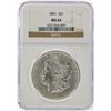 Image 1 : 1891 $1 Morgan Silver Dollar Coin NGC Graded MS65