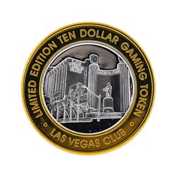 .999 Silver Las Vegas Club Nevada $10 Casino Gaming Token Limited Edition