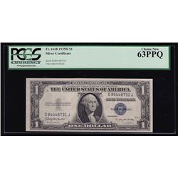 1935H $1 Silver Certificate Note PCGS Choice New 63PPQ