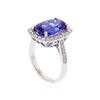 Image 3 : Platinum 5.80ct. Tanzanite and Diamond Ring