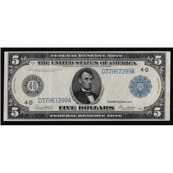 1914 $5 Large Size Federal Reserve Note