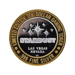 .999 Silver Stardust Resort Las Vegas $10 Casino Gaming Token Limited Edition