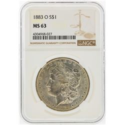 1883-O $1 Morgan Silver Dollar NGC Graded MS63