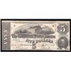 Image 1 : 1863 $5 The Confederate States of America Note