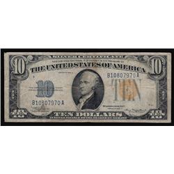 1934A $10 North Africa Silver Certificate