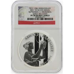 2011-W 9/11 10th Anniversary Silver Medal NGC PF70 Ultra Cameo Early Release