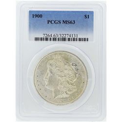 1900 $1 Morgan Silver Dollar Coin PCGS MS63