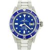 Image 1 : Mens Rolex Stainless Steel Date Submariner Watch with Blue Diamond Dial