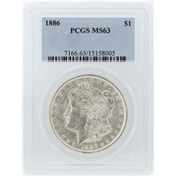 1886 $1 Morgan Silver Dollar Coin PCGS MS63