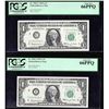 Image 5 : Set of (5) $1 Federal Reserve Notes SAME SERIAL # PCGS Graded
