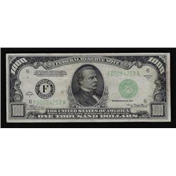 1934A $1000 Federal Reserve Note Atlanta