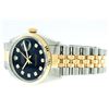 Image 4 : Gents Rolex Two-Tone Black Diamond Fluted Bezel Datejust Wristwatch