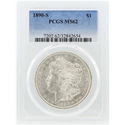 1890-S $1 Morgan Silver Dollar Coin PCGS MS62