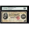 Image 1 : 1882 $50 Large Size Gold Certificate Note PMG VF20